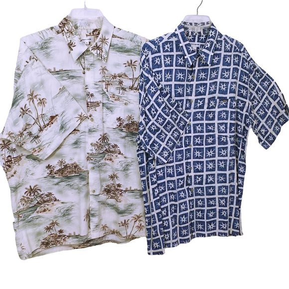 Lot of 2 Vintage 80s Pierre Cardin Shirts Button-up Men-XL Pocket SS Cott/Rayon - Picture 2 of 11